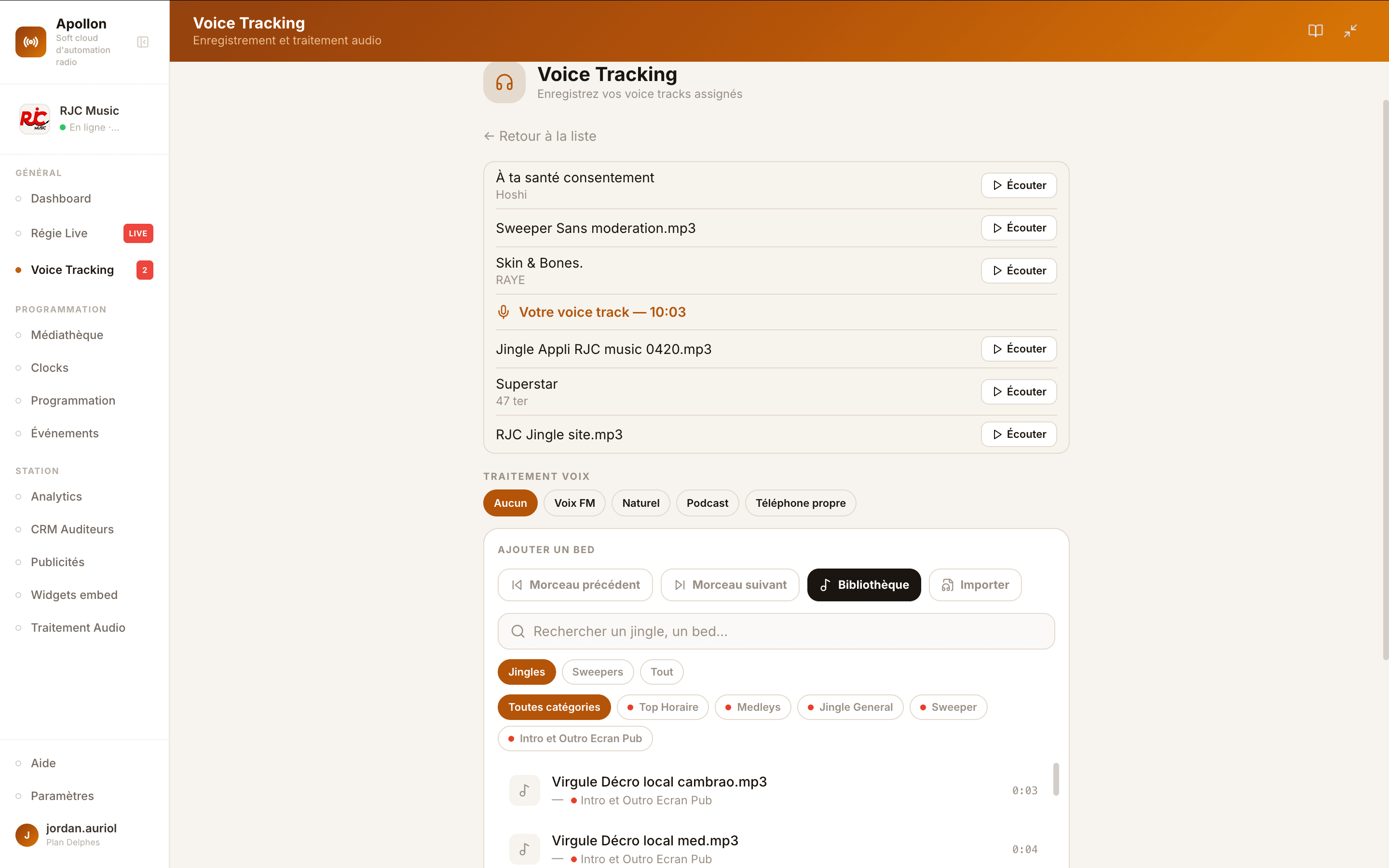 VOICE TRACKING